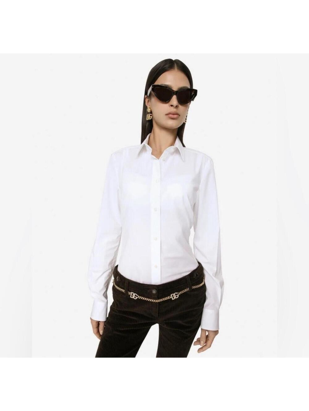Dolce & Gabbana White Women’s Button Up